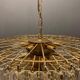 Italian murano glass prism triedri chandelier from venini