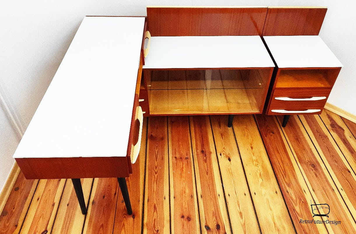 Modular set chest of drawers, desk, cabinet proj. M. Pozar for Up Zavody 1960