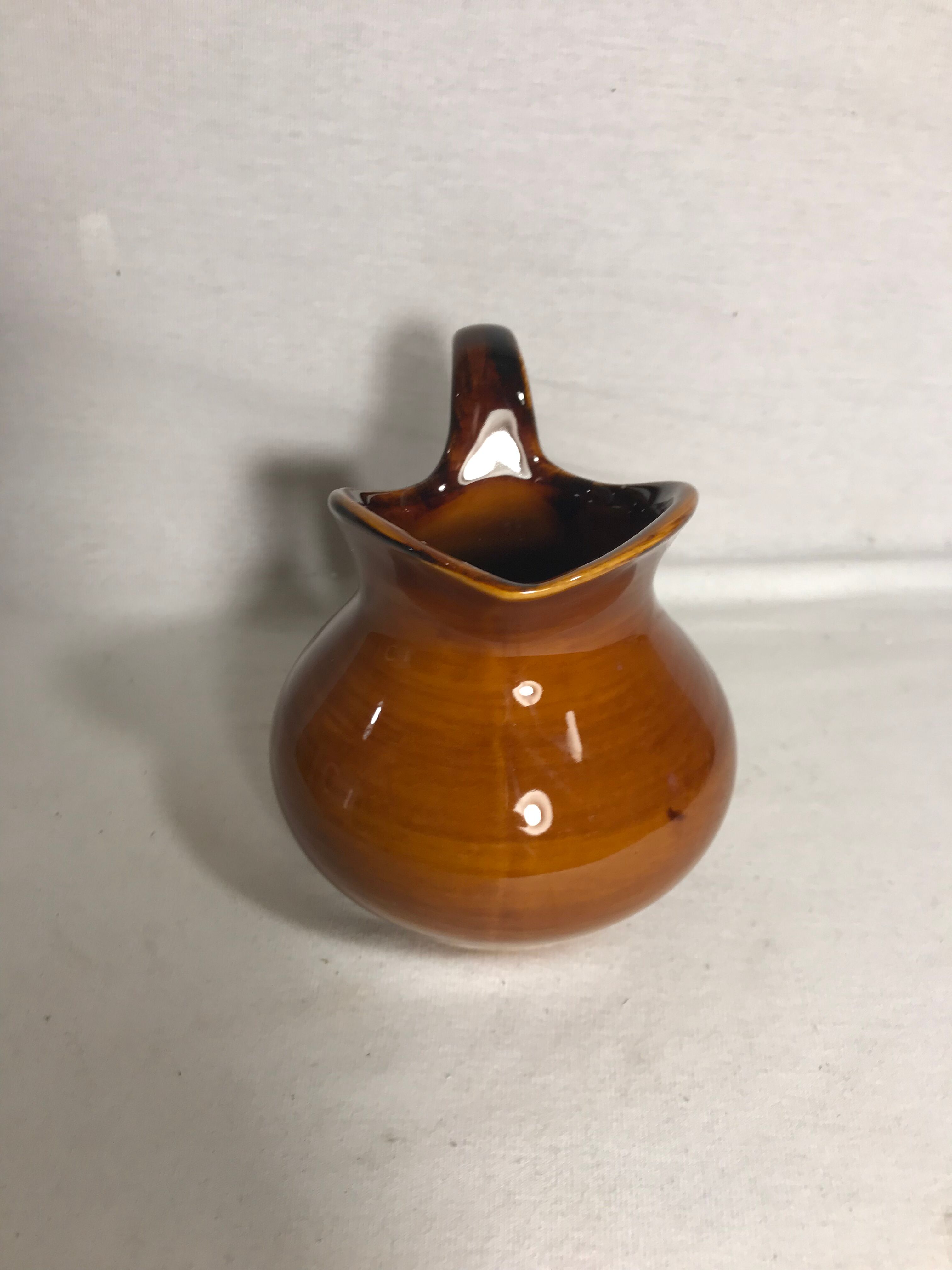 Former pitcher st clement france 5022 brown earthenware stamped vintage