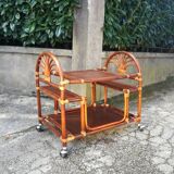 Serving rattan trolley L80
