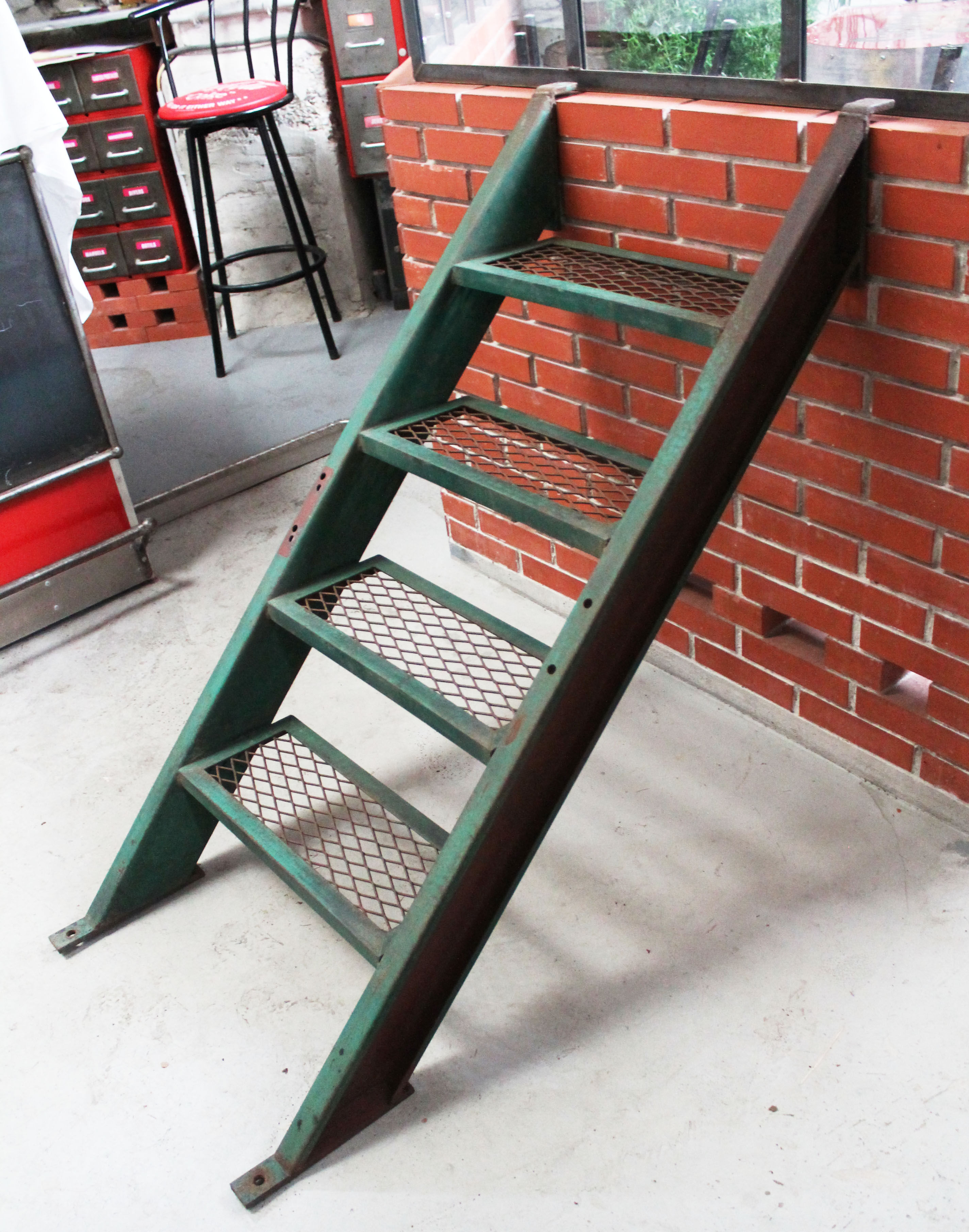 Industrial metal staircase
