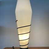Lampe vintage en opaline et métal