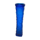 Blue glass vase with relief