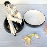 Vintage pierrot ceramic pot
