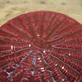 Burgundy slip tray and its small vintage knife from the 50s
