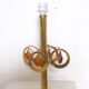 Brass table lamp with amber glass ornaments ca 1970