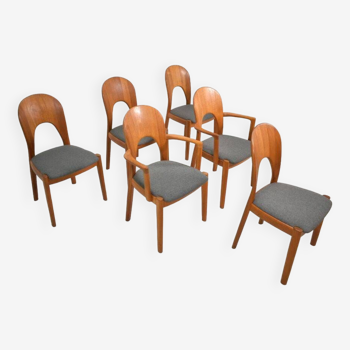 Ensemble 6 chaises danoises de Niels Koefoed