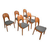 Set 6 danish chairs by Niels Koefoed