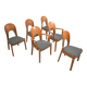 Ensemble 6 chaises danoises de Niels Koefoed
