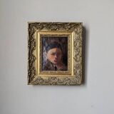 Antique oil on canvas frame, baroque gilded wood frame