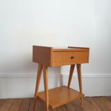 Vintage bedside table compass foot