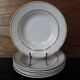 Set of 6 deep porcelain plates Golden Frise
