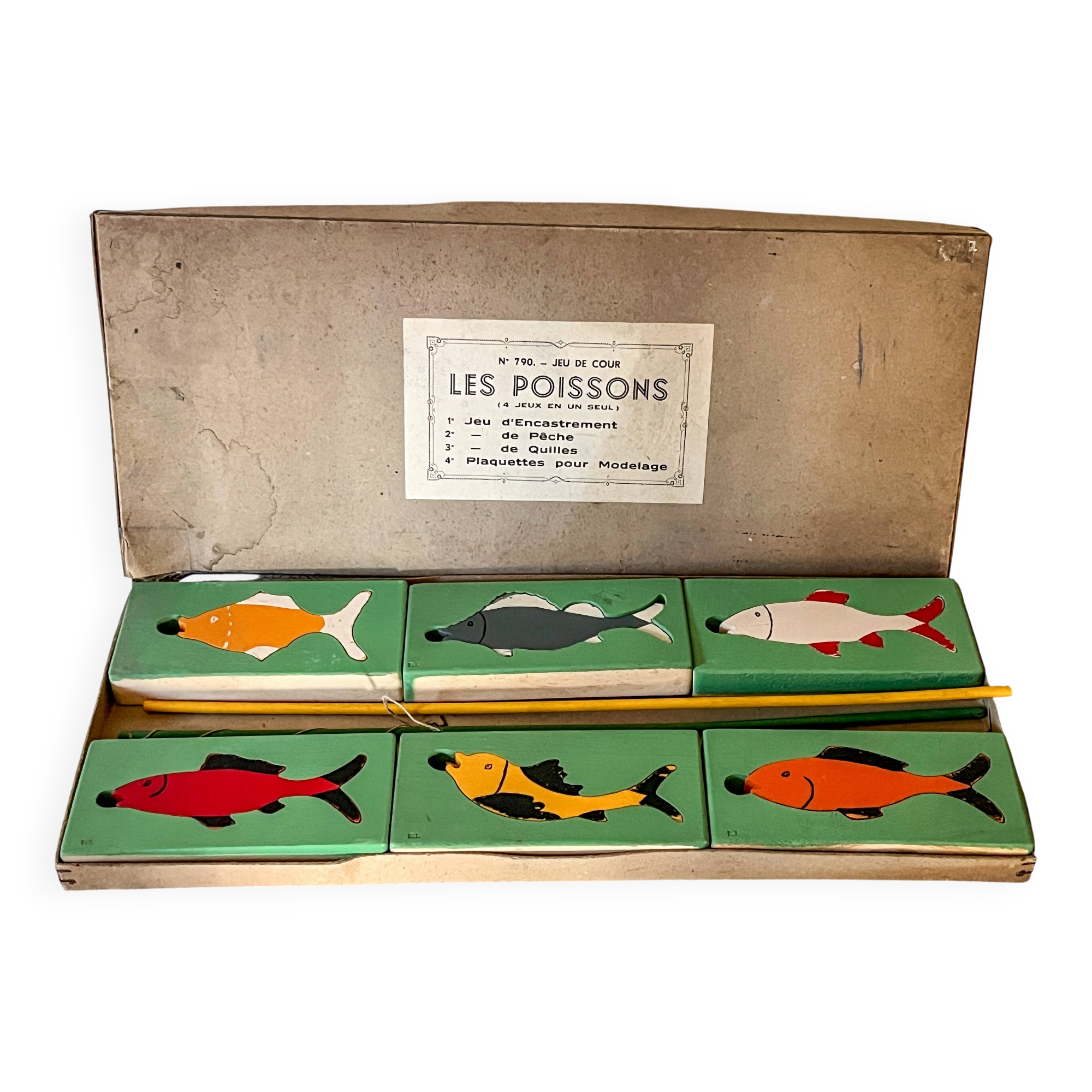 Vintage game, Fishing game and puzzle in original box
