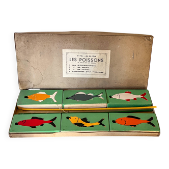 Vintage game, Fishing game and puzzle in original box