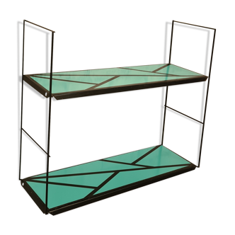 Etagere style string 1960 motif geometrique 48x58x17