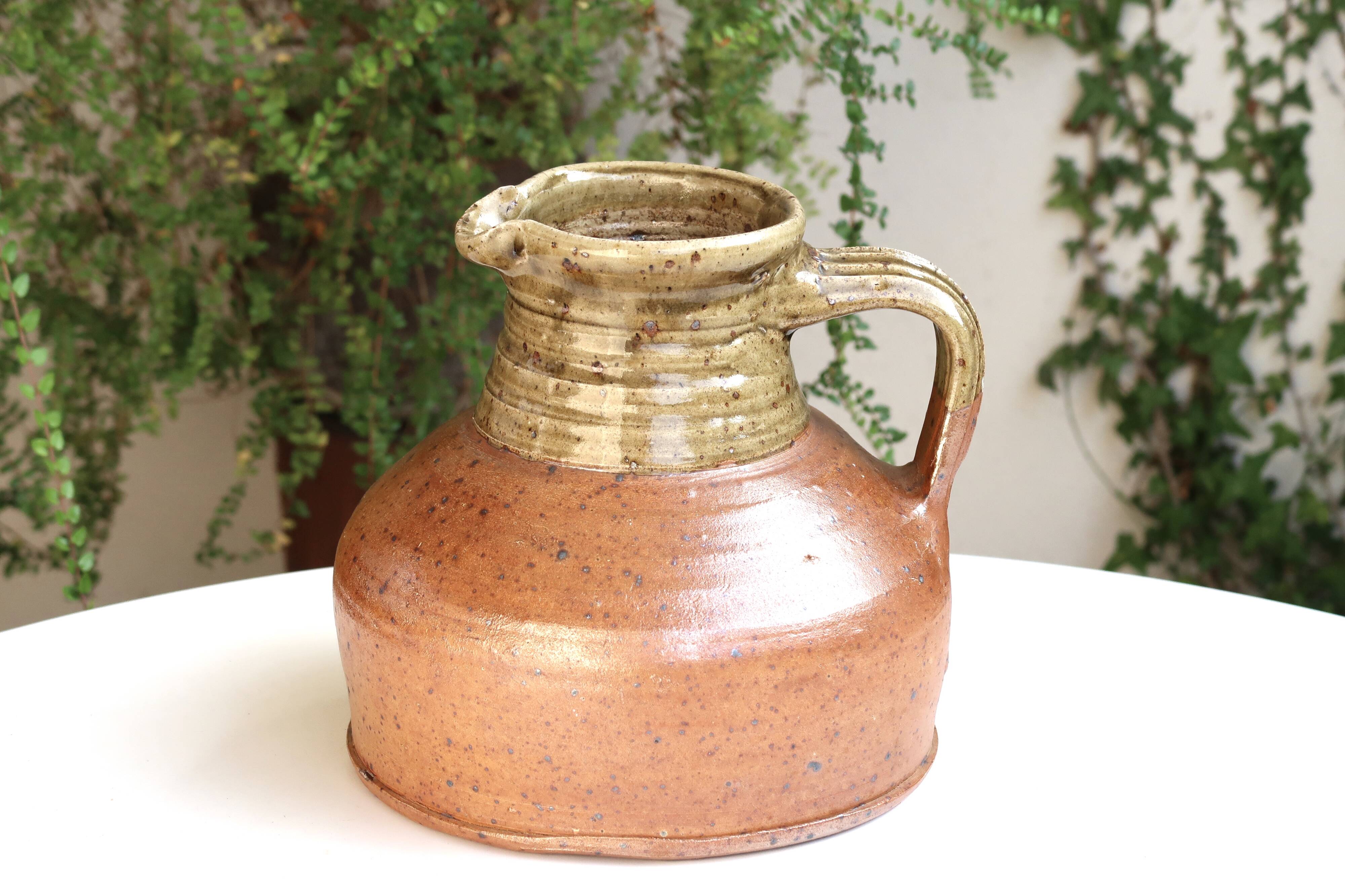 Sandstone pitcher by Pierre Digan, La Borne 60s