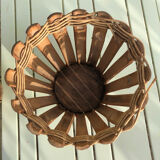 Trois cache pots vintage en bambou