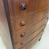 Rosewood Bowed Chest Of Drawers By Kai Kristiansen