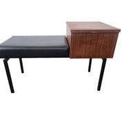 Banc en bois vintage / banc de téléphone / console