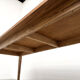 Oak dining table with tapered legs, 1970s.