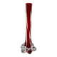 Red submerged Murano glass soliflore vase