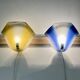 Pair of glass wall lamps Scandinavian design 1950.