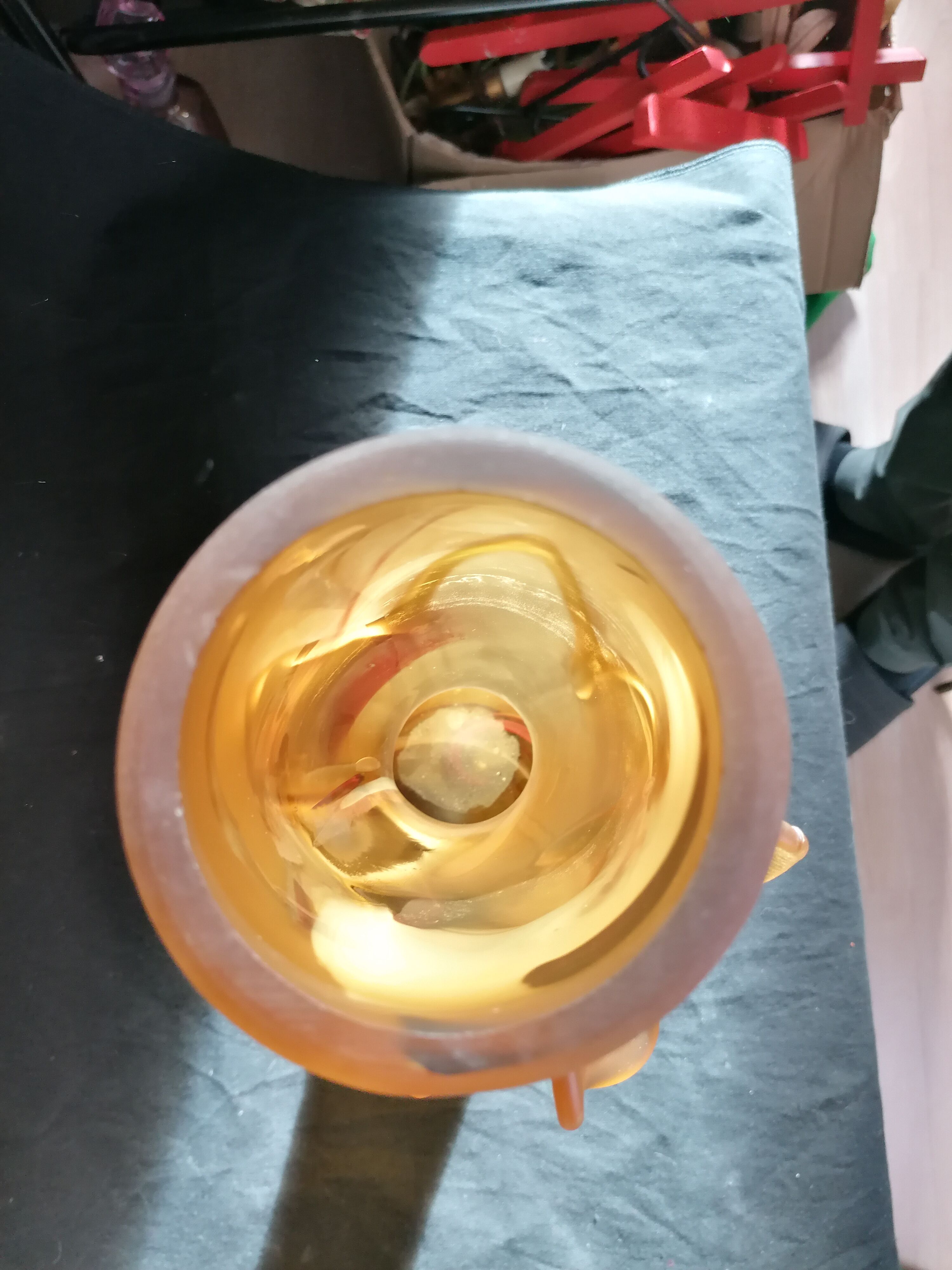 Vase in glass paste art nouveau.