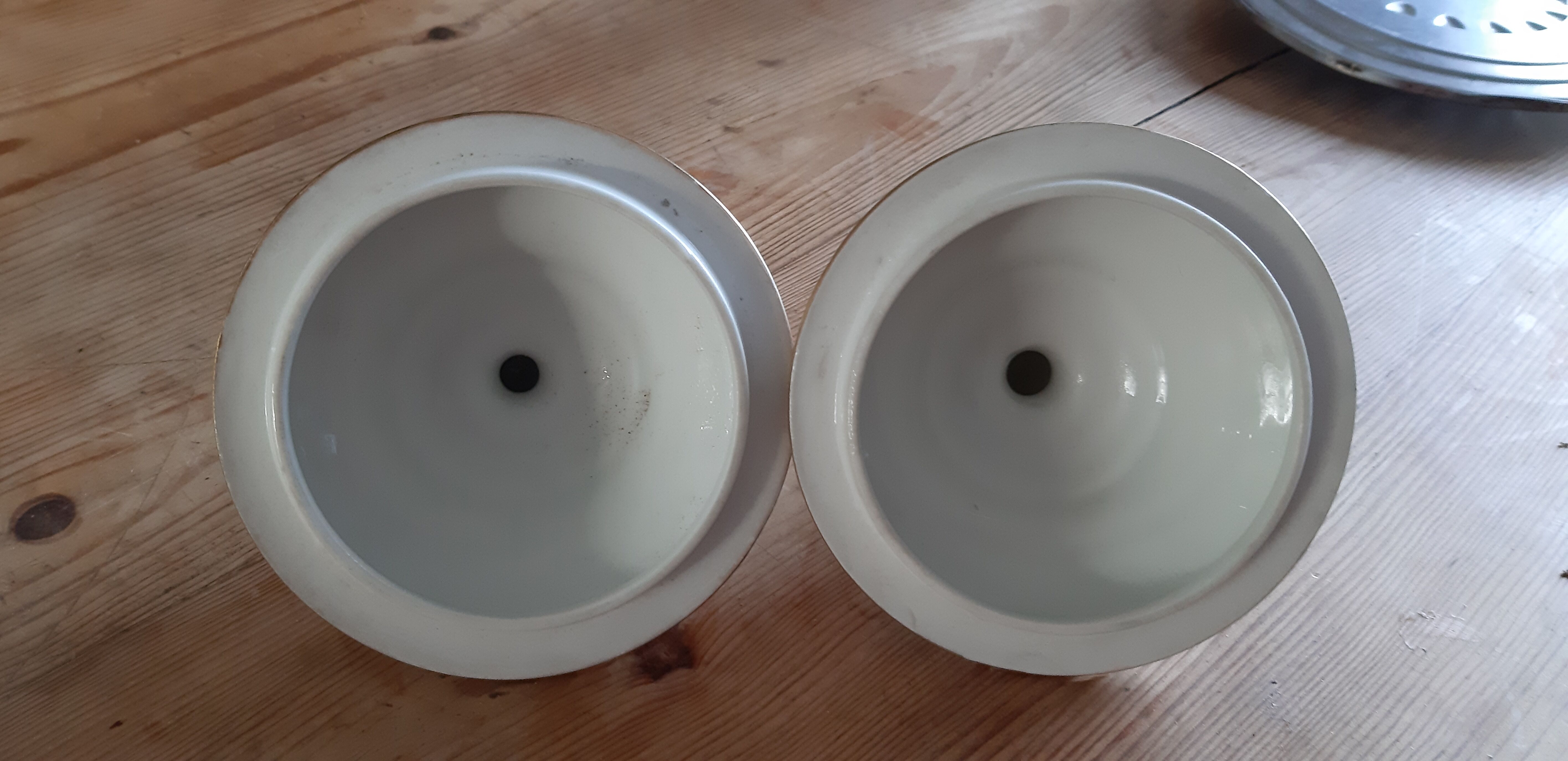 2 Limoges Porcelain Pharmacy Pots