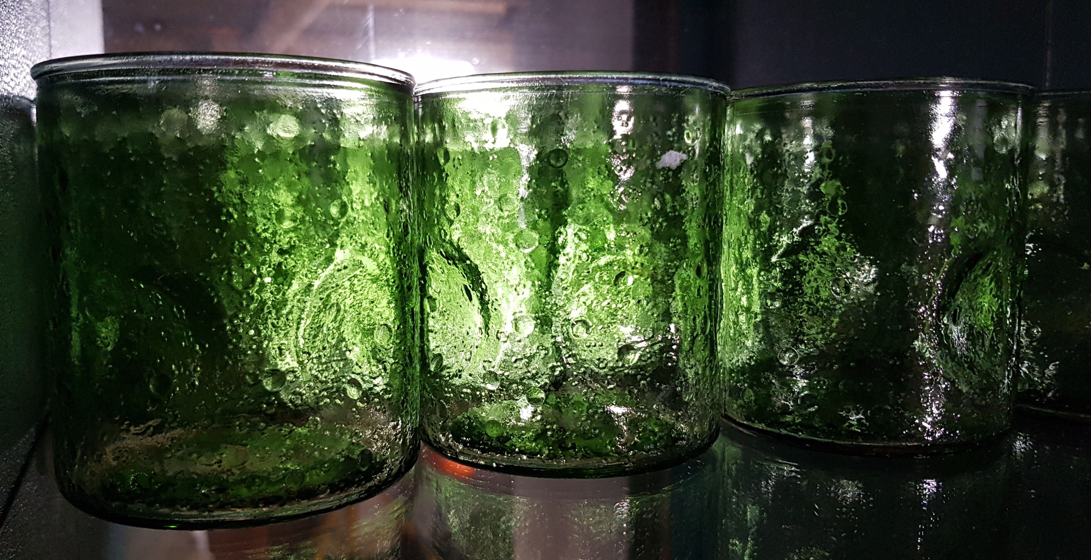 Ensemble verres et carafe cratère lunaire 70