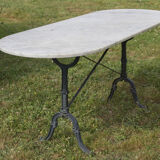 Marble bistro table and cast iron Godin