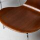 Set of four “Lily” chairs by Arne Jacobsen for Fritz Hansen, teak, Denmark, 1971