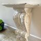 White Patinated Wall Console Shelf