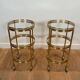 Pair of Art Deco Round Rolling Tables with Removable Tops, Maison Jans