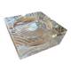 Square striped crystal ashtray / catchall J.G. Durand