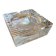 Square striped crystal ashtray / catchall J.G. Durand