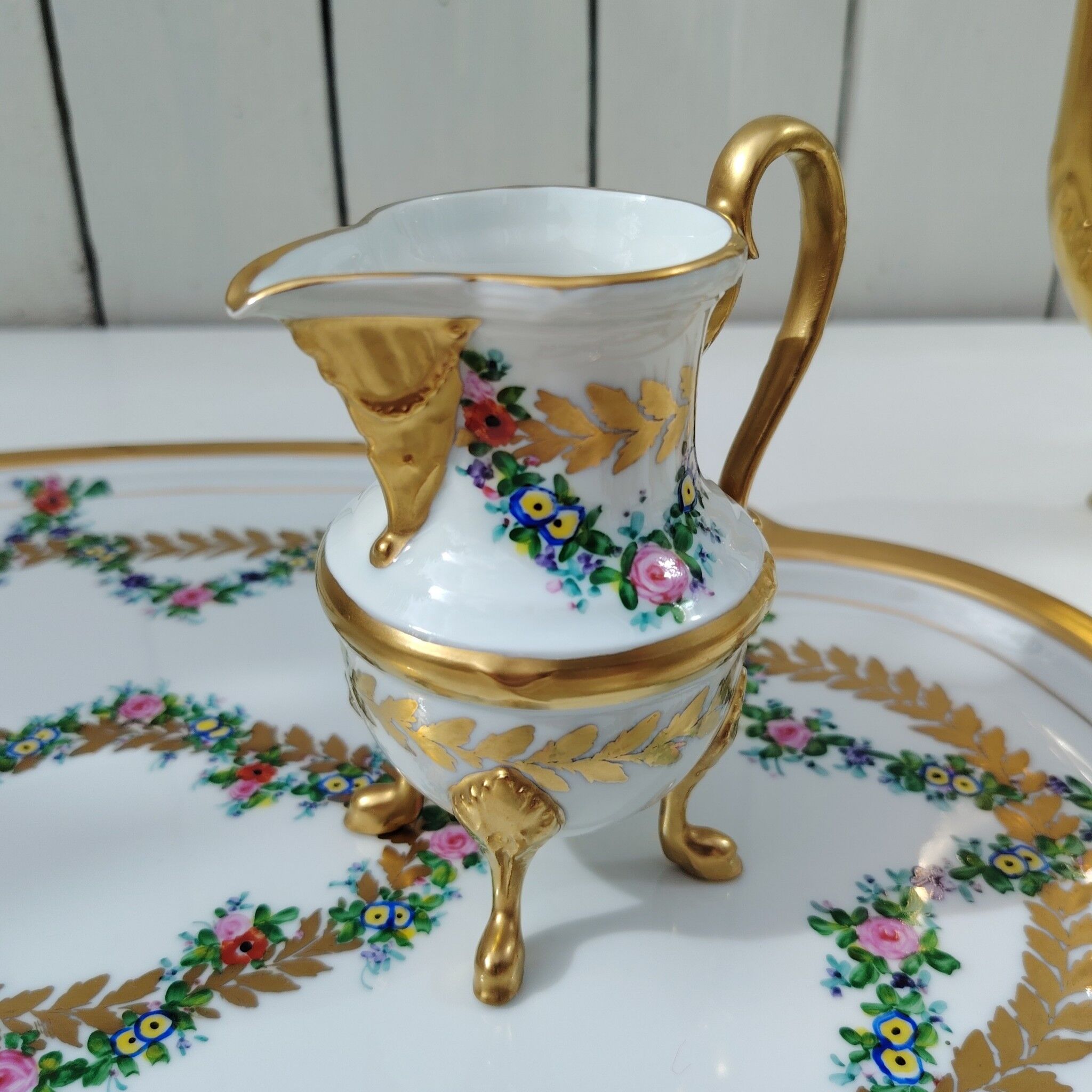 Coffee service for two, Limoges porcelain, complete