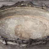 Art nouveau planter in silver metal