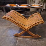 Rattan footrest