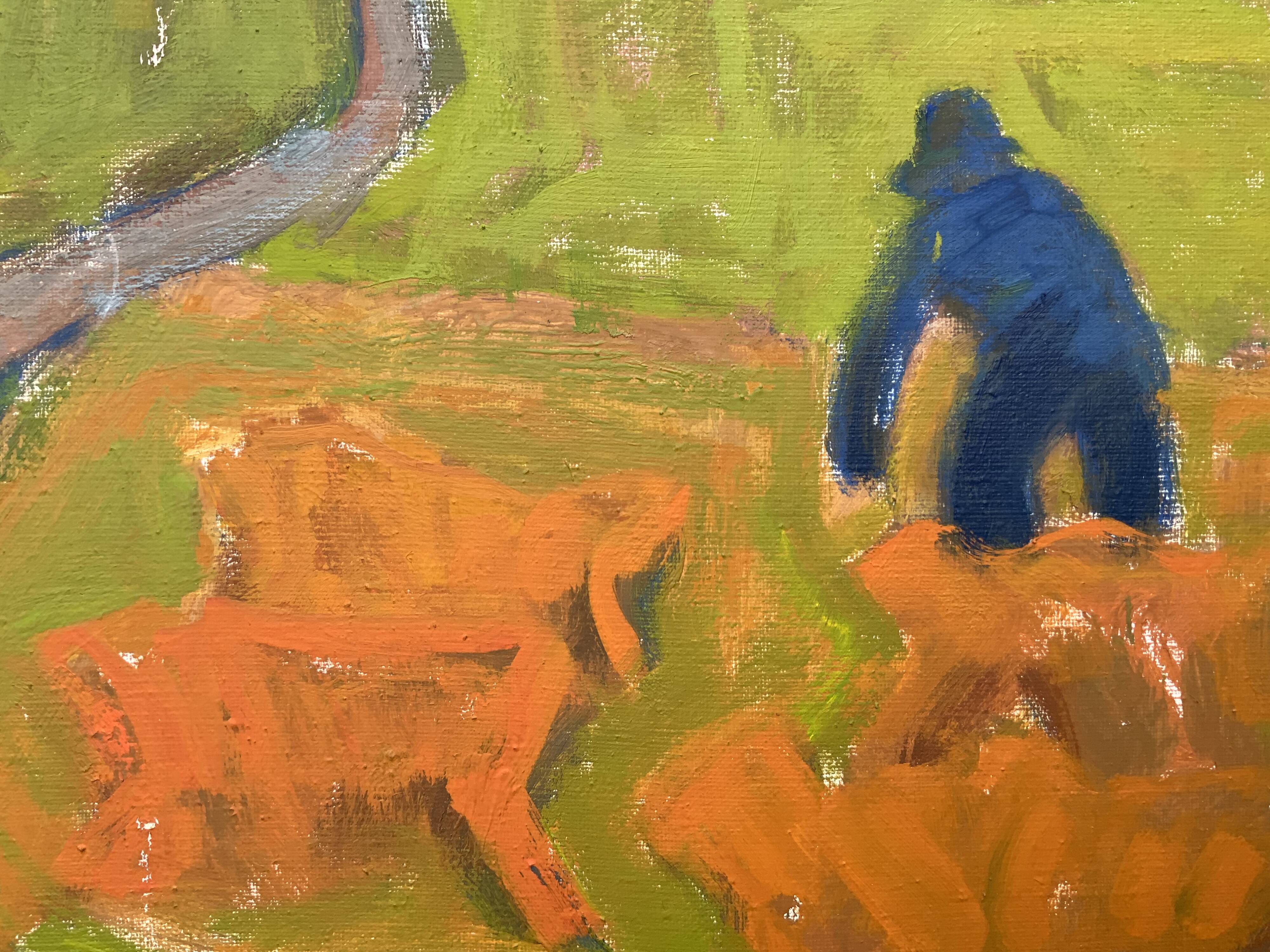 Svan Grandin (1906- 1982) Large Vintage Oil on Canvas Landscape, signed