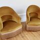 Pair of 1950 gold velvet toad chairs
