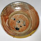 Assiette contemporaine en grès émaillée