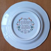Gien earthenware plate "Rouen au Sainfoin"