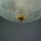 Vintage ceiling light in glass and aluminium, Italy, 1950s.