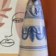 Vintage Spanish Hand Painted Glazed Ceramic Vase / Water Jug