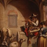 Great 18th century Italian painting, pastoral scene