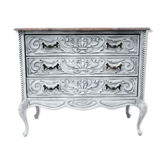 Provencal shabby chic chest of drawers, France, mid 20th century