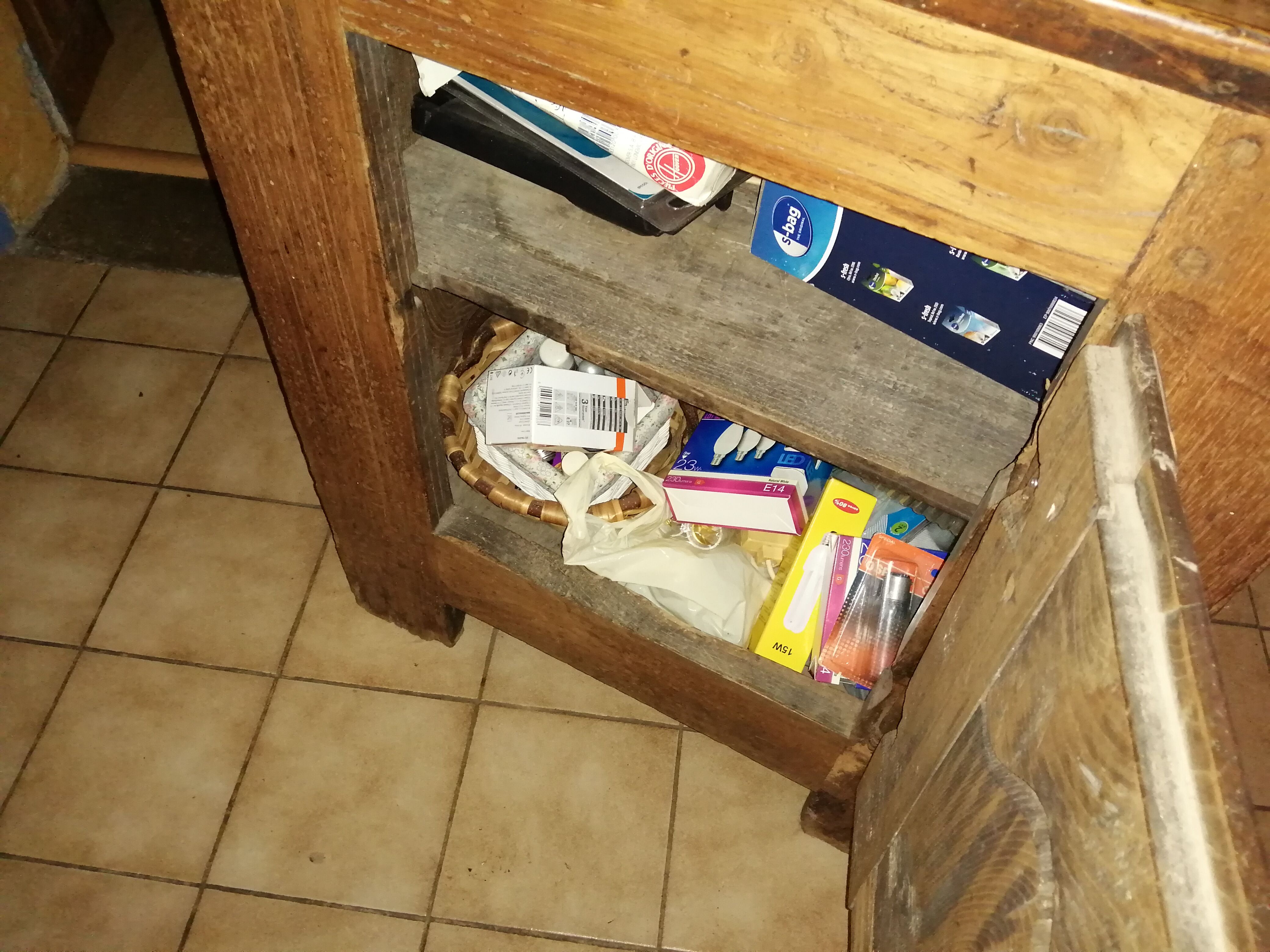 French Oratory prayer storage cabinet in walnut