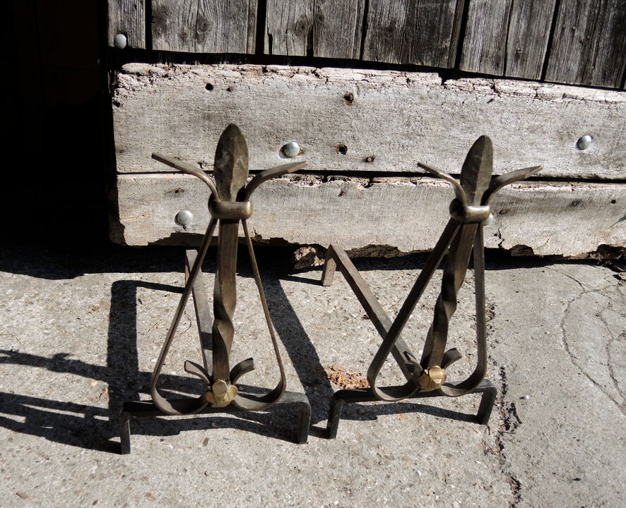 Former forged iron chimney set (9 pieces)