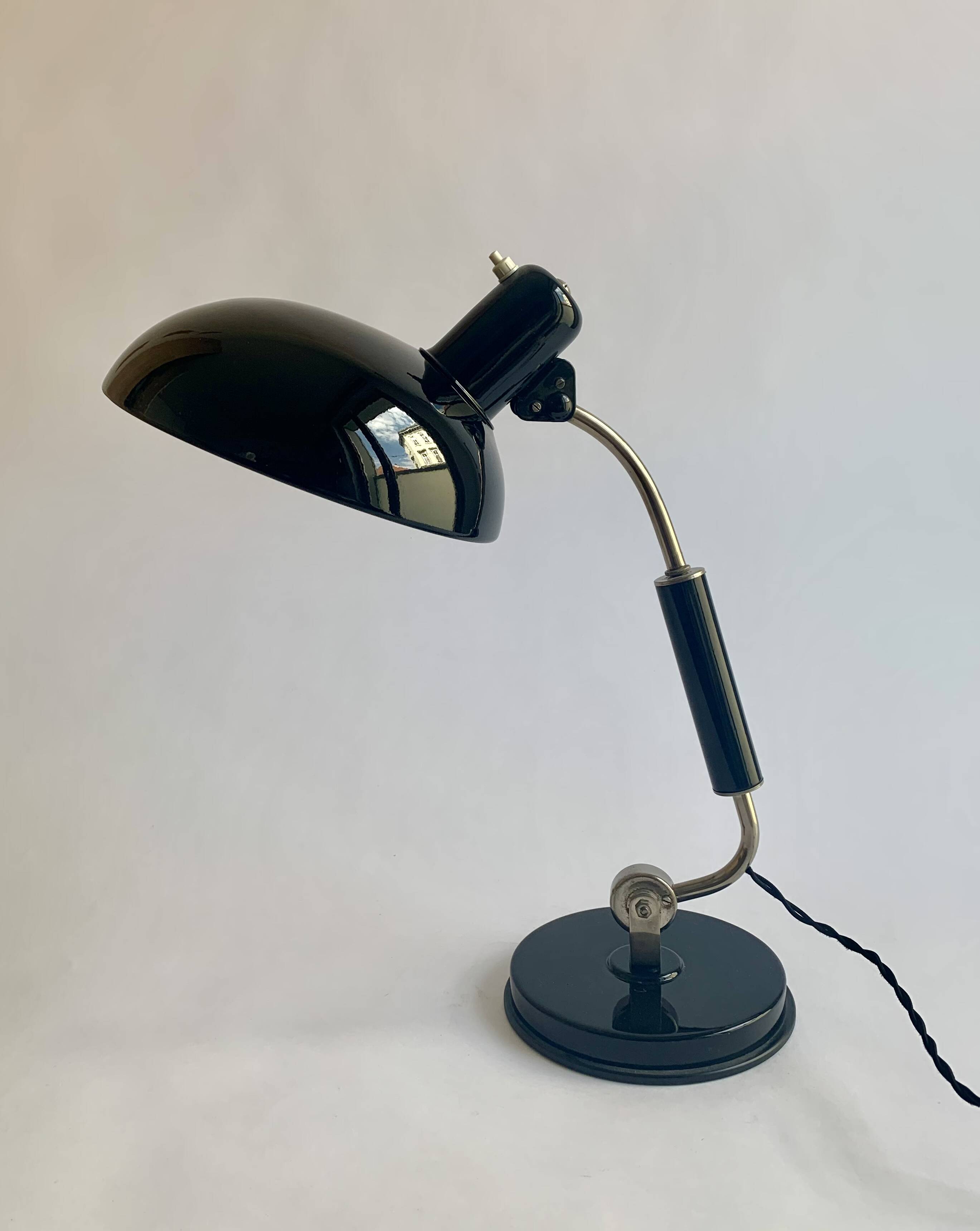 Bauhaus table lamp by Christian Dell for Koranda, 1940s