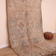 Peach Vintage Moroccan Wool Rug 188 x 317 cm , Berber Rug Handmade, Unique